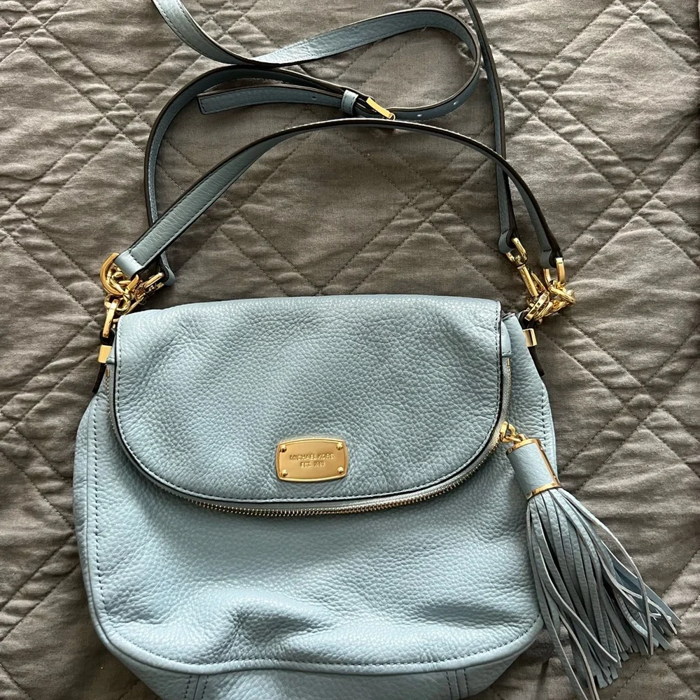 Michael Kors light blue purse - Picture 1 of 4